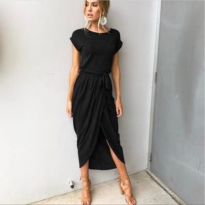 NWT Women’s black asymmetrical dress
